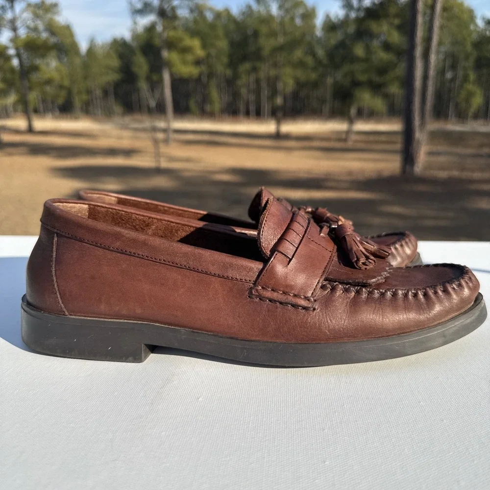 Giorgio Brutini Loafers Mens 9M Brown‎ Leather Princeton Tassel Dress Shoes